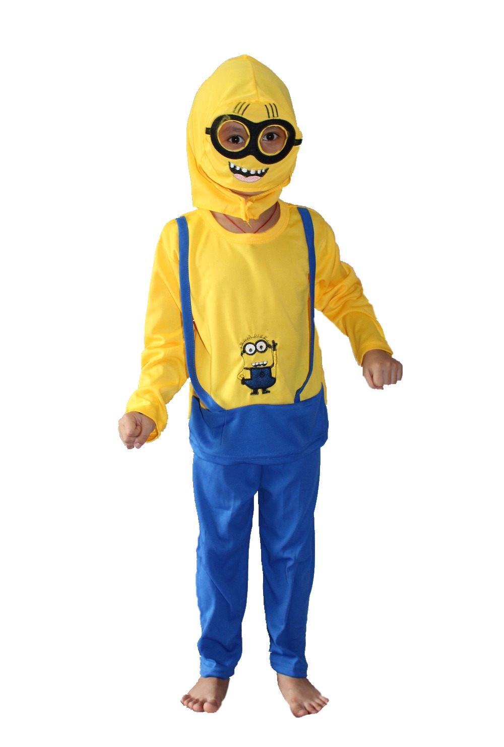 Halloween Party costumes Children's  three-piece model clothing/3-7 years Role-playing Despicable Me cosplay,kid Minions cosplay