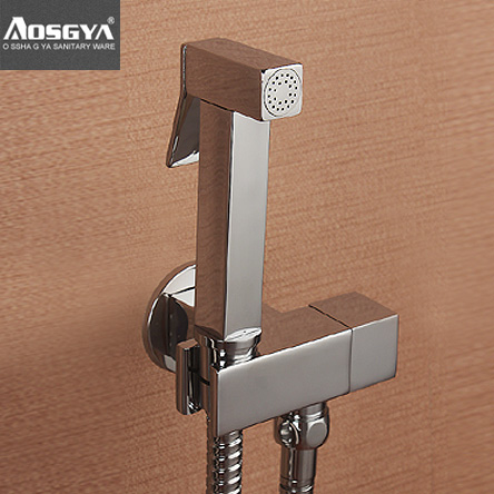 wholesale and retail free shipping copper toilet spray gun set square spray gun vaginal douche bidet faucet