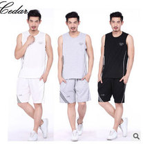 Free shipping men’ s port suit running set badminton sports leisure suit size L-XXL