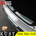 KUST NEWEST version Trunk Pedal For Honda For CRV 2015 Stainless Steel Chrome Car Trunk Sill