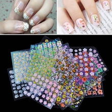 Top Nail 30 Sheet Beauty Floral Design Patterns Nail Stickers Mixed Decals Transfer Manicure Tips 3D