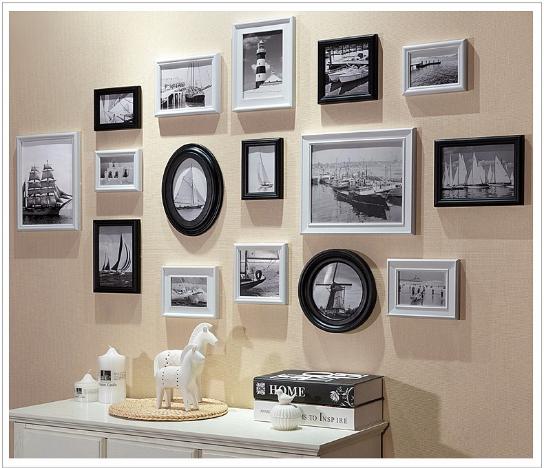 Brand Wooden Photo Frame Set, Family Wall Decoration European Solid