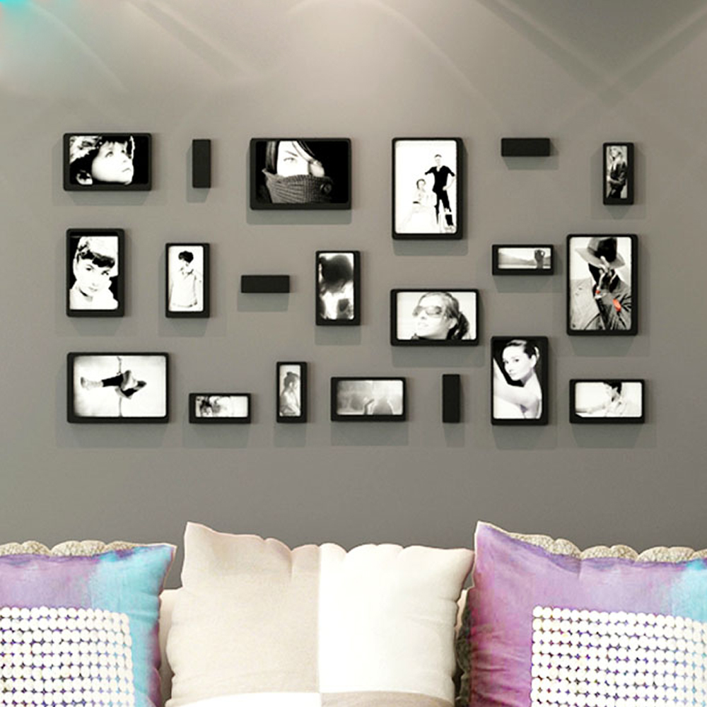Online kopen wholesale black wood photo frame wall 10pcs uit china ...