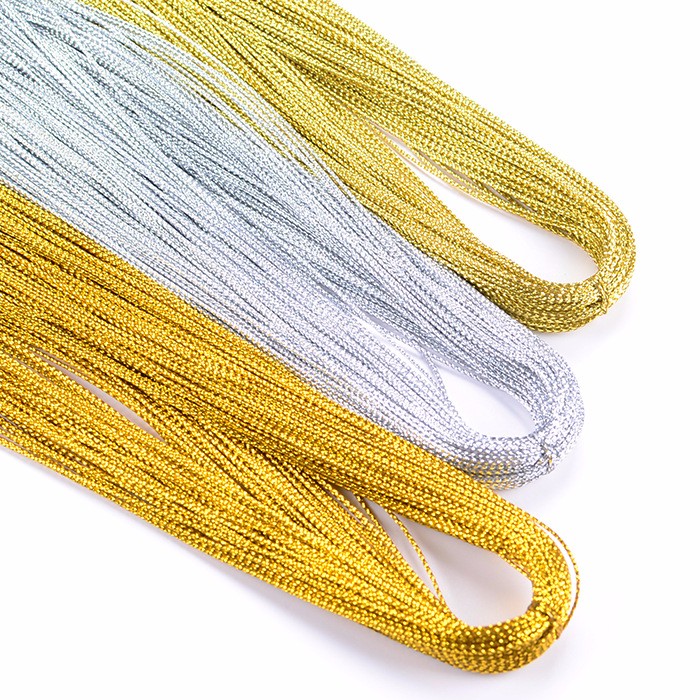 200m gold round cords hang tag ties cord Gifts Packing Ropes Wire Tags