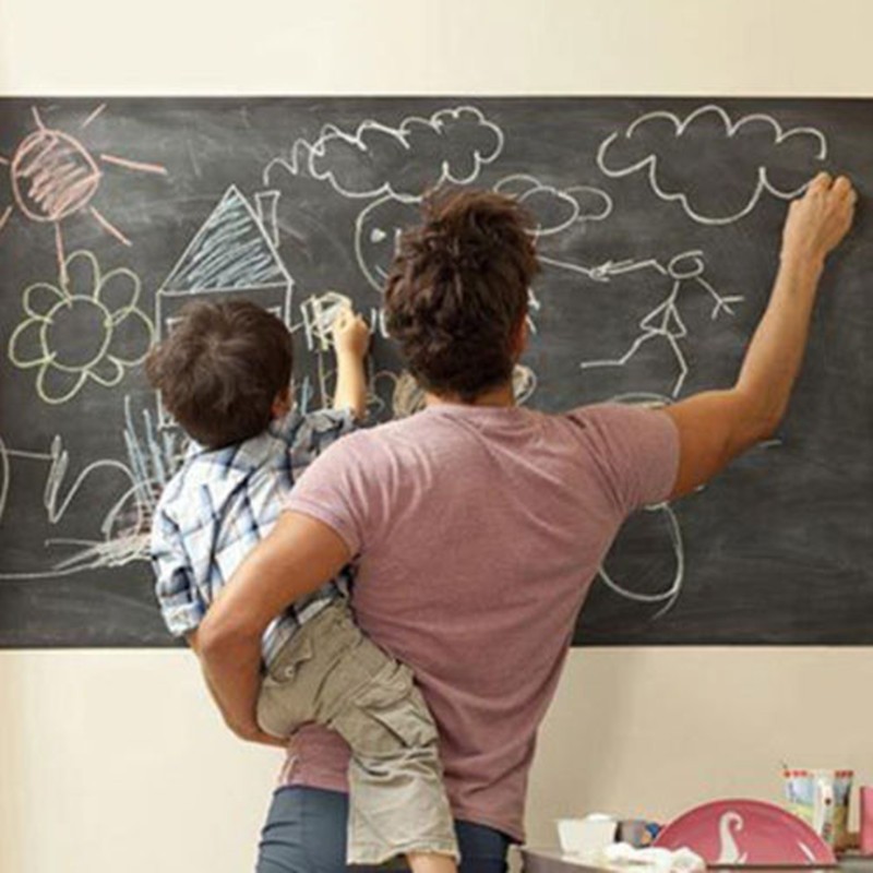 45x200cm Or 60x200cm Vinyl Chalkboard Wall Stickers Removable BlackboardGreenboardWhiteboard Great Gift for Kids (26)