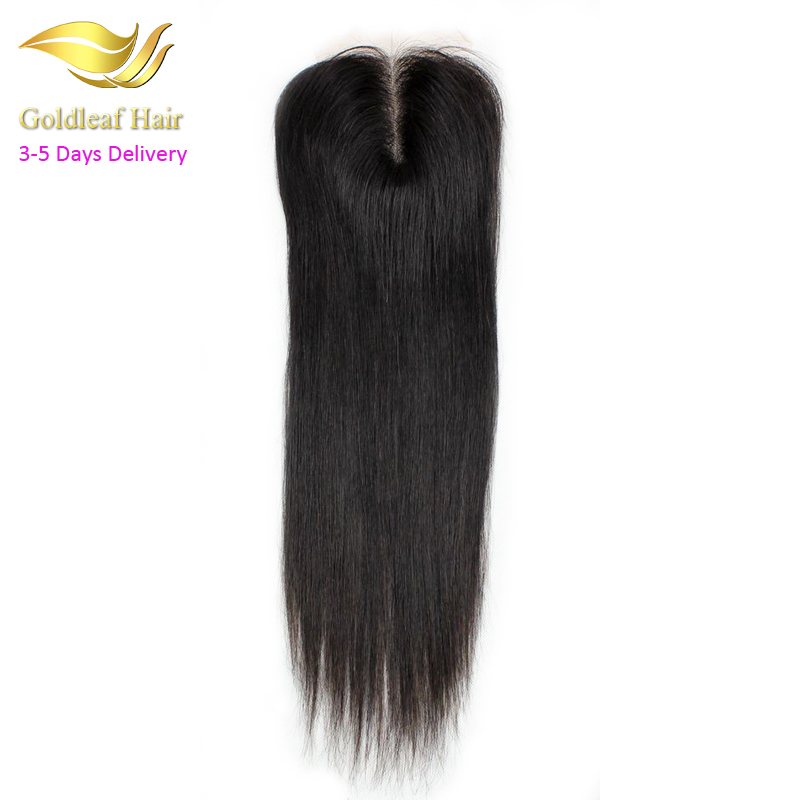 6A Grade Virgin Malaysian lace Closure Straight Human Hair closure 4x4 Middle free three Part Lace