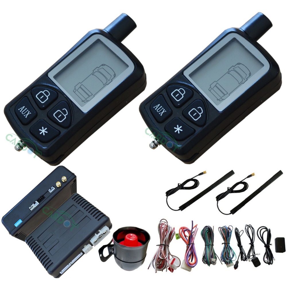 two way car security system anti theft function,shock alarm and motion