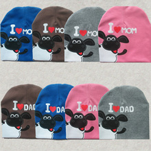 2016 Fashion Baby Boy&Girls Hat Cotton Warm Winter Autumn Cap Kids Hats Beanies Pentagram sheep I love papa I love mama baby hat