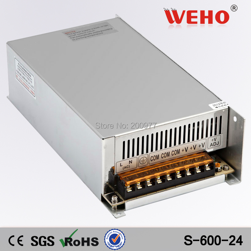 (S-600-24) Factory outlet ! 600W 24V 25A DC output Switching Power Supply