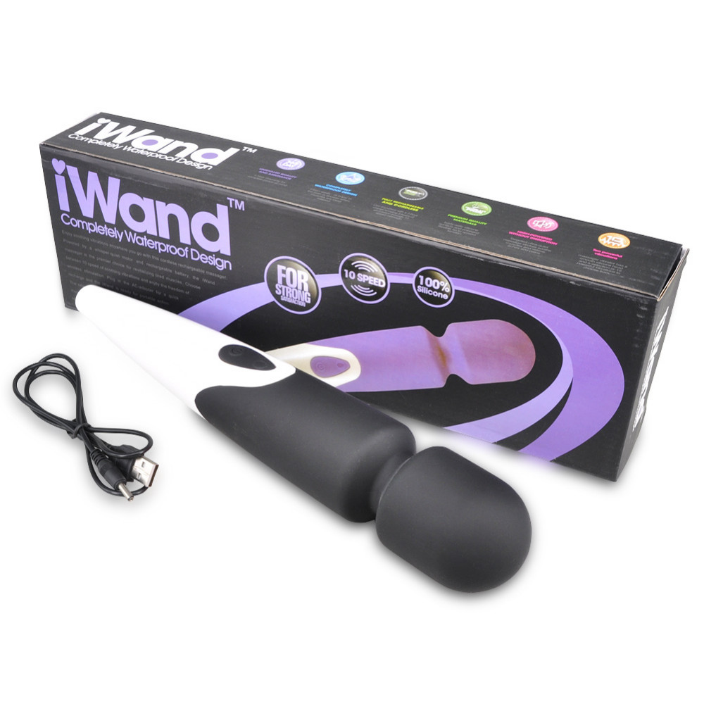 Multi Speed Cordless Massager Rechargeable Female Powerful Vibrator Full Body Vibrating Magic