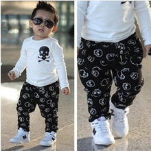 2015 Baby Boys Clothes Casual Casual Newborn Boys Clothing 95% Cotton Skull Infant New Born Toddler Little Winter Kids Outfits