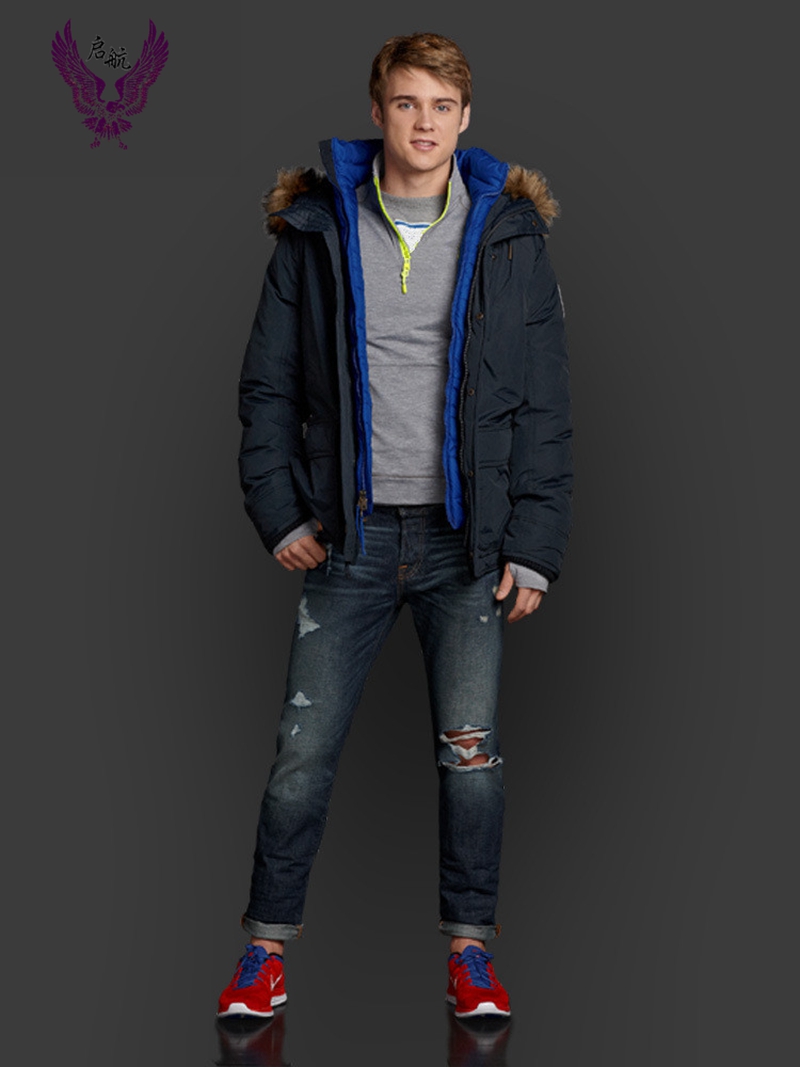 2015 new brand high quality men's winter coat fur collar big slim Hooded Jacket thick cotton male male jacket coat