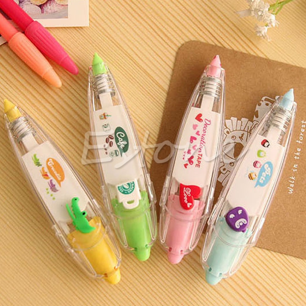 Free Shipping Creative Stationery Push Correction Tape Lace for Key Tag Sign Children Gift New