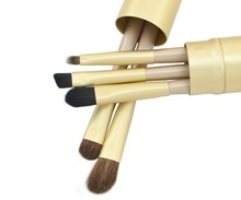 Luxury Gold Professional 5pcs Makeup Brush Set Make up Toiletry Kit Pony Hair Brand Eye Makeup