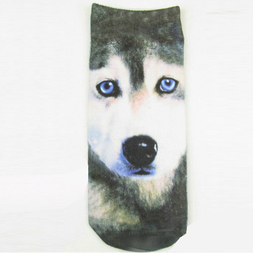 1Pair 3D Print Animal Socks Casual Cute Charactor Socks Unisex boat socks for Girls and Boys