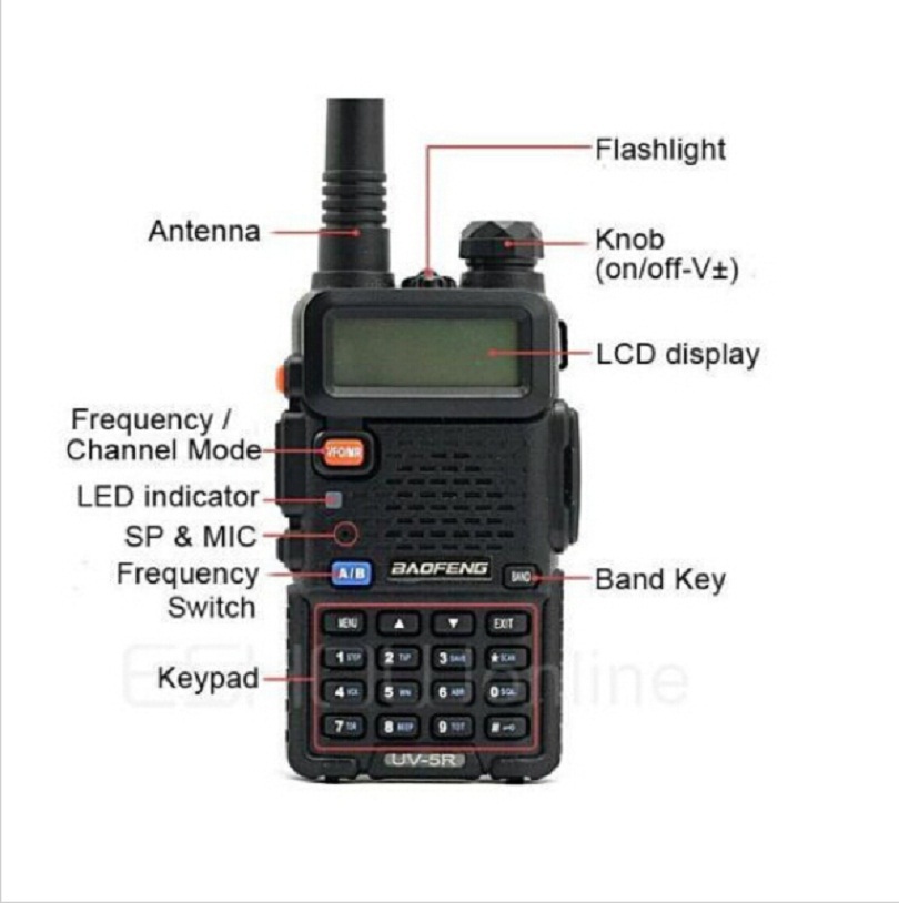 Baofeng -5r  5r uv5r  5  128ch 400 - 470    walkie talkie  