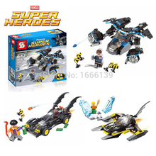 2016 New Superhero’s ride block Helicopter Warplane block The Avengers minifigures Superhero Action Figure bricks toys children