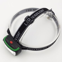 3 Colors LED Mini COB Headlight Fishing Outdoor Camping Riding Light PVC 3 modes Headlamp use 3*AAA batteries Drop Shipping