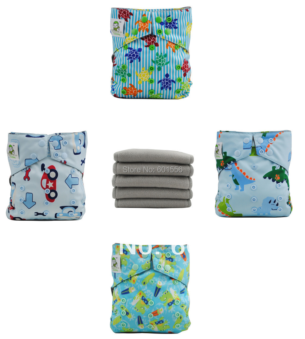 Reusable Diapers of 8 Coolababy Bamboo Charcoal Cloth Diapers Nappies 16 bamboo charcaol inserts Free shipping