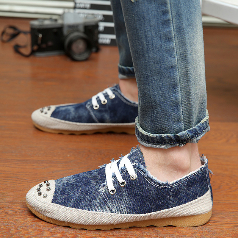 New spring and summer 2015 men s casual shoes breathable men shoes canvas flats loafer sneaker