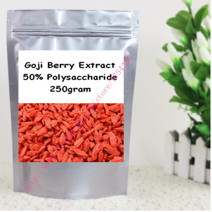 250gram (8.8oz) 100% Pure & Organic Goji Berry Extract 50% Polysaccharide Antioxidant Immune Super Powder Free shipping