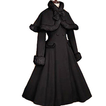 Gothic Lolita Coat adult princess costume medieval lolita coat Long Sleeve with cape party halloween for women plus size custom