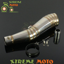 GP Stainelss Steel Motorcycle Exhaust Muffler Slip On With Moveable DB Killer For CB400 600 CBR600 1000 YZF FZ400 Z750 YZF600