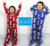 free shipping Kids sleepwear fleece romper children coverall underwear autumn winter for 4-8 years Children bag feet jumpsuit