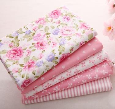 5 pcs 40cm 50cm Pink 100 Cotton Fabric For Sewing Fat Quarter Quilting Patchwork Tissue Tilda
