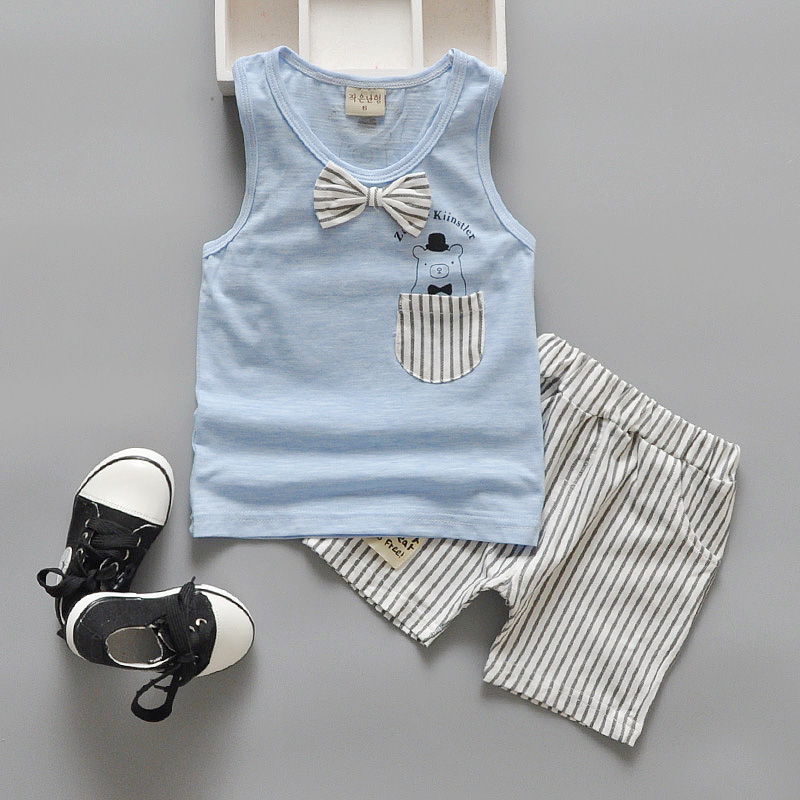 Online Cheap 2016 New Summer Baby Boy Clothing Set Tank Top Shorts