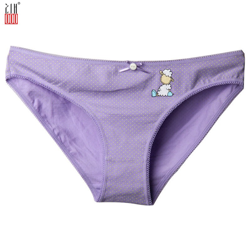Hot Sale Women Underwear Wholesale Cute Bow Low Waist Girl Triangle Dot Cotton Underwear P47-7