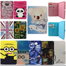Luxury print pattern CaseFor Apple iPad Air 2 sunflower panda Flip Leather Cover For Apple iPad6 iPad air 2 tablet cases S5a16D
