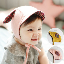 Children’s hat cap Rabbit ears new born photography Child Cotton Newborn Infant Girls baby spring summer warmer