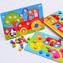 Wooden Tangram/Jigsaw Board Cartoon Toys Wood Puzzle Jigsaw for Children Kids Early Educational learning education Toys игрушках для детей деревянные игрушки для детей W104
