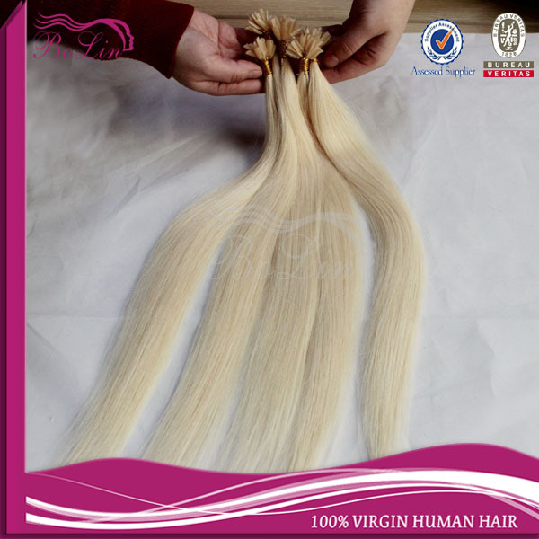 Фотография #613 pre bonded stick hair I tip Keratin hair extensions 100% Russian Remy Human Hair