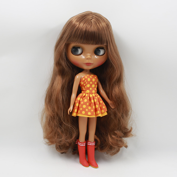 Newest 12 Inch Fashion Blyth Nude Doll Brown Hair With Bangs Princess Dolls Limited Collection Doll