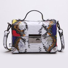 vintage doctor bags handbags women hot casual small shoulder bag snakeskin pattern cross messenger bag 2016 new muti color bag