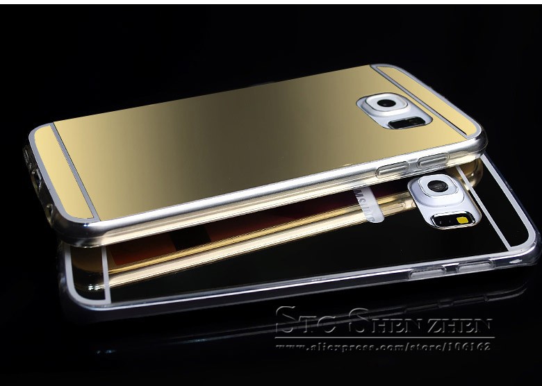 for samsung galaxy s6 s6 edge Luxury Bling Mirror Metal Aluminum Clear Silicon phone case cover (5)