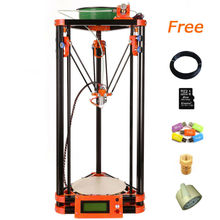 2016 LCD Diy 3d Metal Printer, Large Printing Size 3d-Printer Kossel Delta 3d Printer Kit With 40m Filament 8GB SD Card For Free