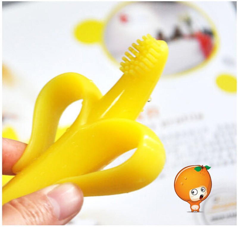 2015 Silicon Banana Bendable Baby Teether Training Toothbrush Toddler Infant New designs Massager Teeth Stick High quality cute (6)