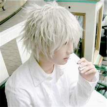 New Design Anime Death Note Near Cosplay Wig 2015 New Fashion Women / Men’s Short Silver Gray Shaggy Layered Styling Hair
