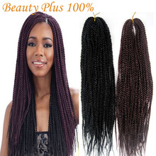 Synthetic Braiding Hair Senegalese Braids 22″ Folded Kanekalon Kinky Twist Hair Crochet Braid Hair Extensions