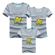 2016 Summer Cotton Short Sleeve Tshirt Family Matching Outfit Fmaily Look Plus Size T Shirt Tops For Women Men Baby Family Set