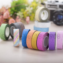 8 colors 10m glitter tape strong adhesive for masking deco washy tape
