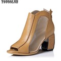 Soft Genuine Leather Ankle Boots Black Blue Size 8 Sexy Fashion High