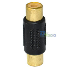 High Quality Brand New Gold Plated F F 1 RCA AV Joiner Coupler Adapter