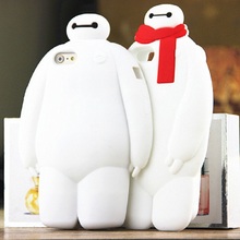 2016 Fashion cute Bay Max silicon white phone case holder for 5s 6 6s 6plus 6splus Free Shipping Cellphone Phone case