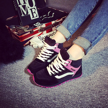 Hot sale The spring and autumn period and the leisure shoes High help Color matching lace
