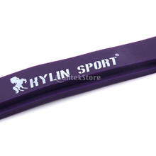 New Arrivals 2015 15 45lbs Exercise Stretch Resistance Loop Band Yoga Pilates Workout Purple Free Shipping