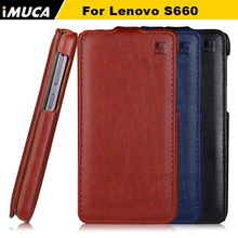 IMUCA new 2014 fashion brand Original lenovo s660 luxury flip Leather Case cover lenovo s660 4.7 android cell phone cases covers